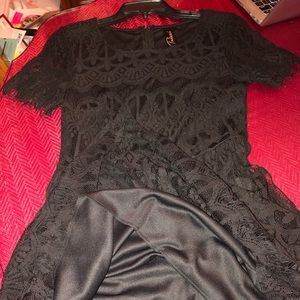 Trixxi black lace dress